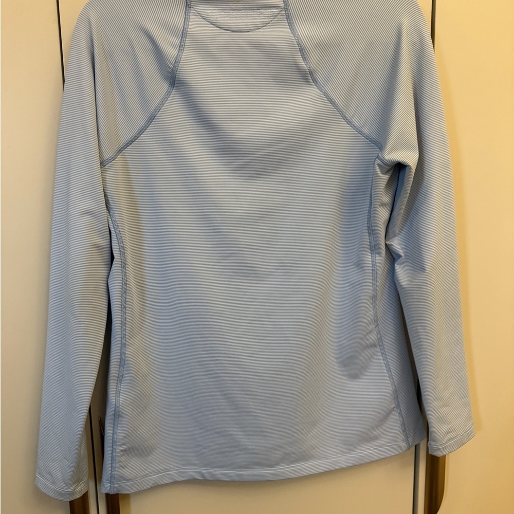 Peter Millar Women's Light Blue Quarter-Zip Top - Picture 4 of 6